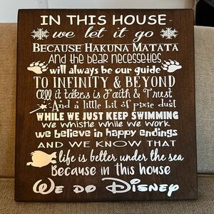 Disney wooden sign